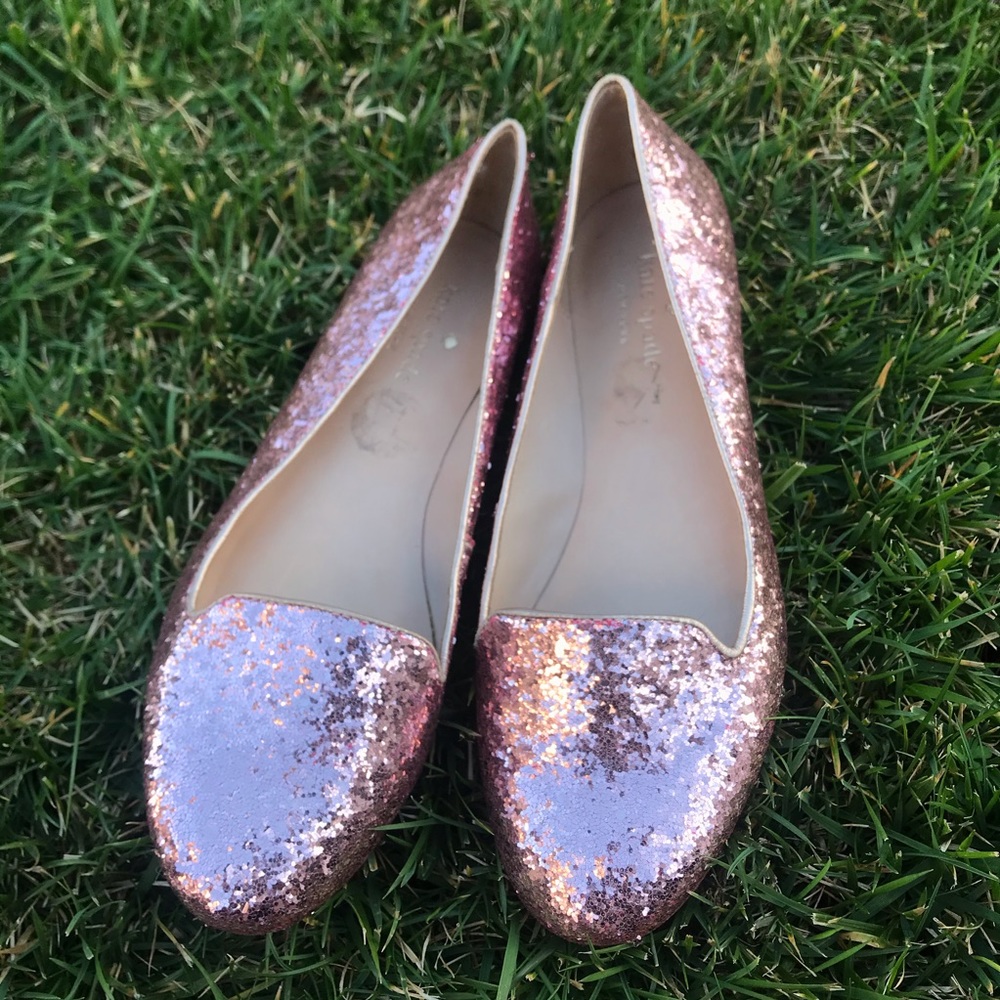 Pink sparkly Kate Spade Flats